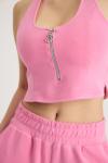 Aphrodite Fermuar Crop (Pembe)