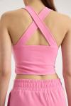 Aphrodite Fermuar Crop (Pembe)