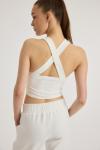 Aphrodite Fermuar Crop (Beyaz)