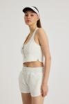 Aphrodite Fermuar Crop (Beyaz)