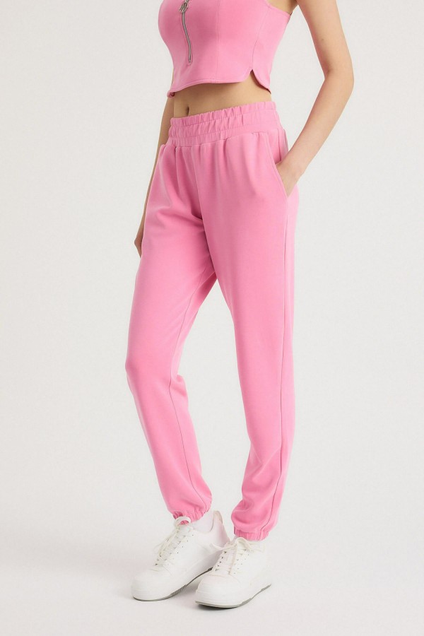 APHRODITE Lastik Paça Pantolon (Pembe)