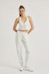 Aphrodite Lastik Pantalon (Beyaz)