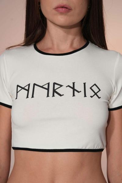 HEXA Crop T-Shirt (Beyaz)