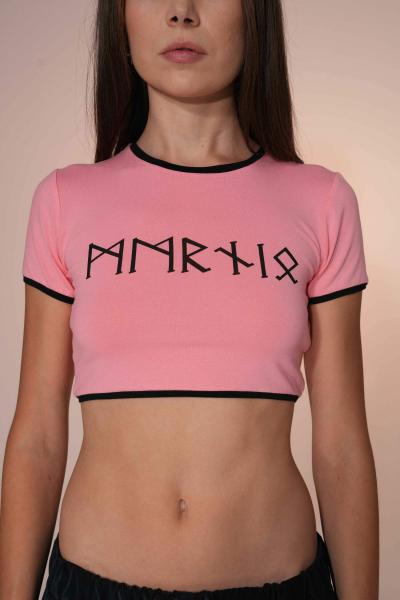 HEXA Crop T-Shirt (Pembe)